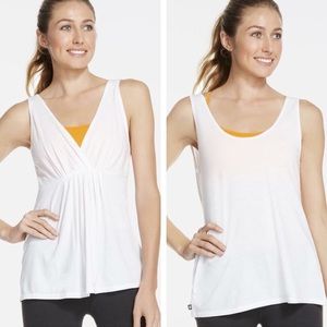 Fabletics Reversible Coronado Convertible Tank Top White NWT 2